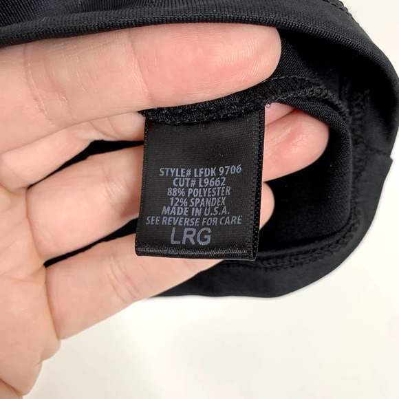 LF The Brand Black Crop Tank Top Large Black Purple Logo Athleisure Athletic - Picture 4 of 6